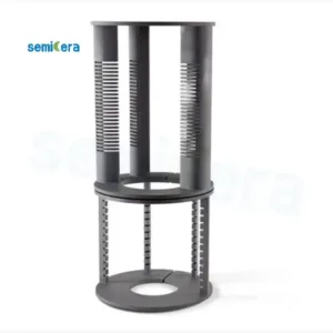 Large size recrystallized silicon carbide wafer boat